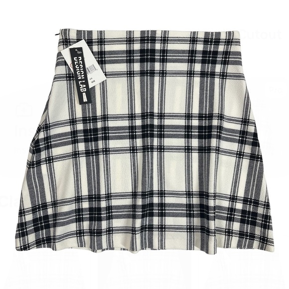 Design Lab Plaid A-line Skirt Academia Medium NWT - Picture 2 of 9